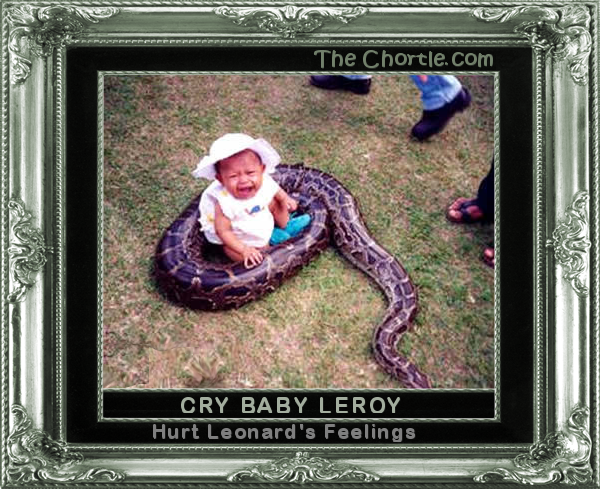 Cry Baby Leroy hurt Leonard's feelings.