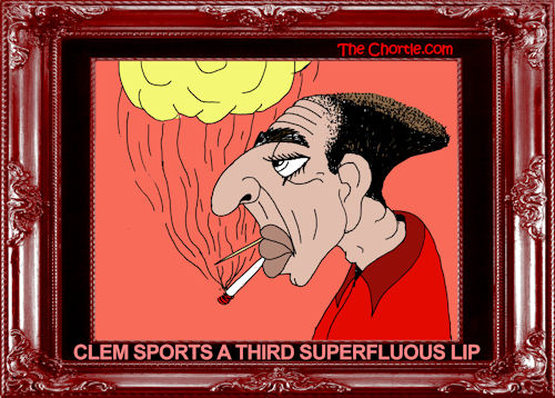 Clem sports a third superflous lip