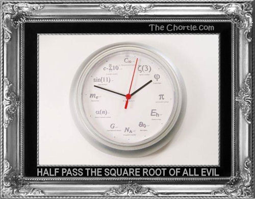 Half pass the square root of all evil