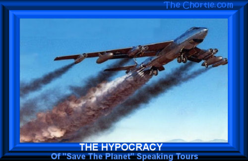 The hypocracy of "save the planet"  speaking tours.