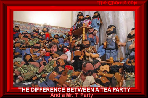 The difference between a tea party and a Mr. T Party.