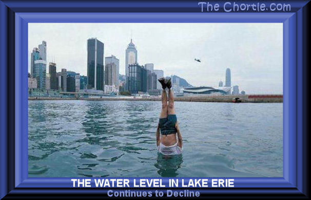 The water level in Lake Erie continues to decline.