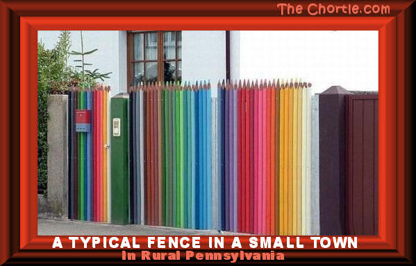 A typical fence in a small town in rural Pennsylvania.