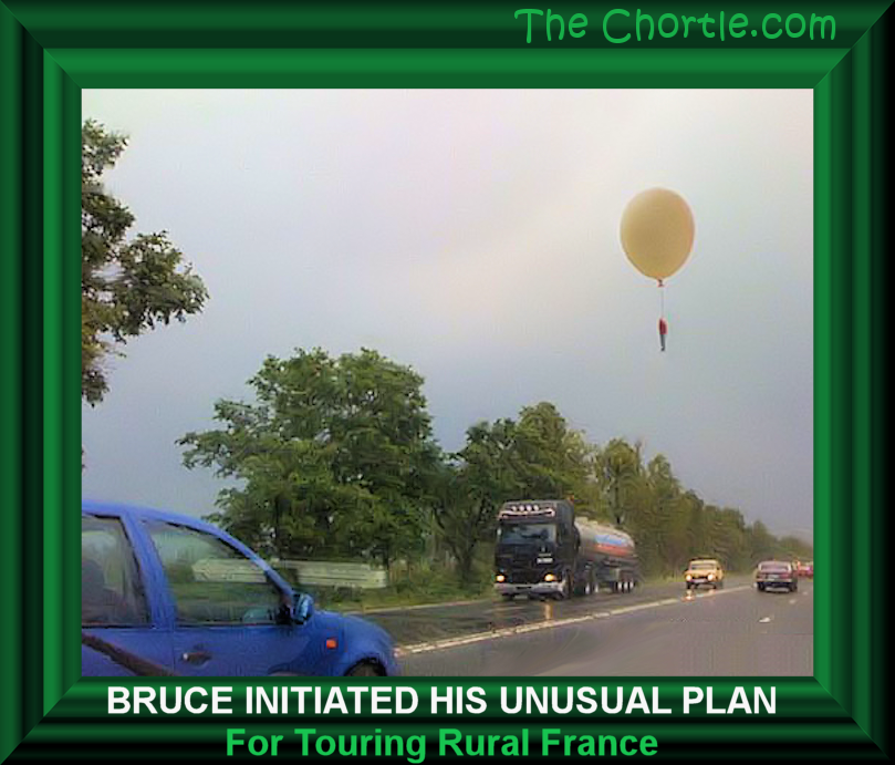 Bruce initiated his unusual plan for touring rural France.