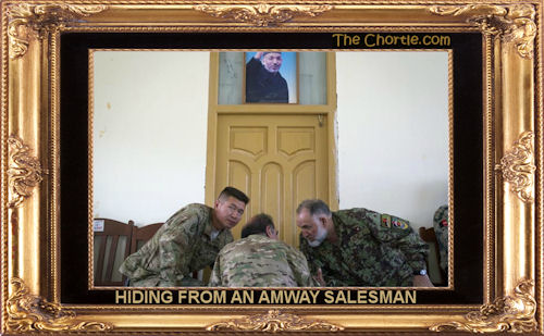 Hiding from an Amway salesman