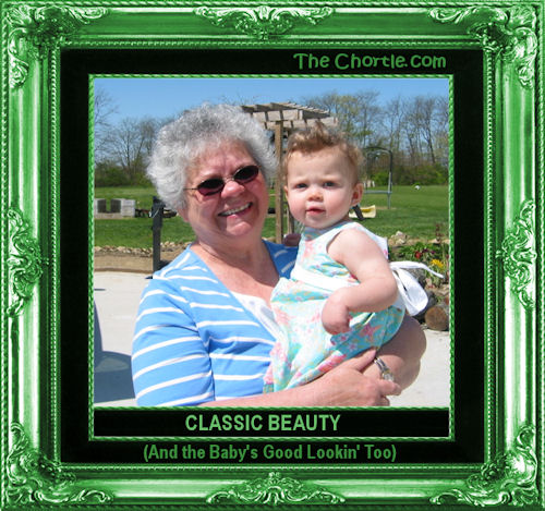 Classic beauty. (And the baby's good lookin' too)