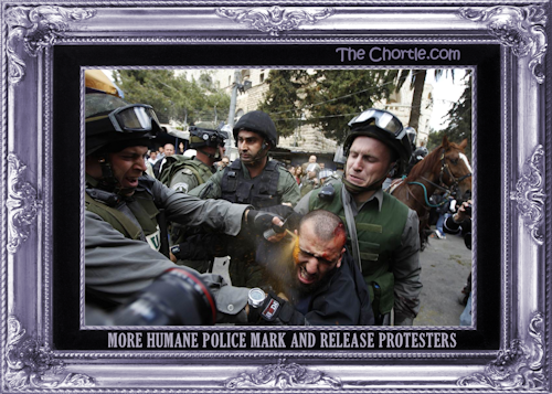 More humane police mark and release protesters