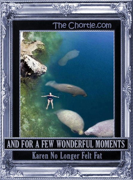 And for a few wonderful moments, Karen no longer felt fat