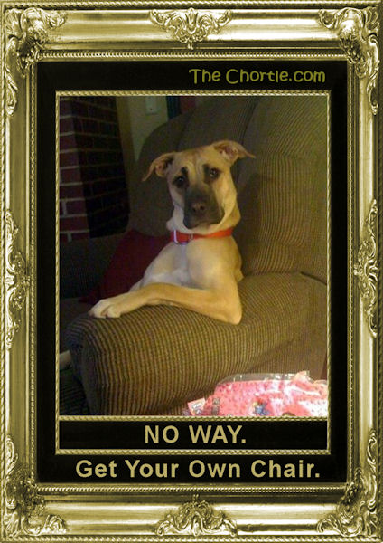 No way. Get your own chair.