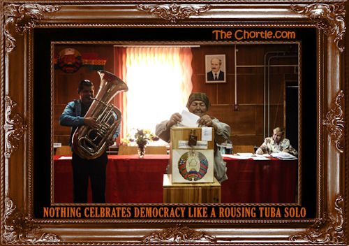 Nothing celebrates democracy like a rousing tuba solo