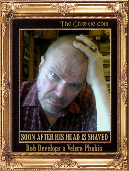 Soon after his head is shaved, Bob developed a velcro phobia