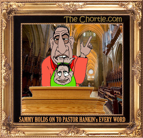 Sammy holds on to Pastor Hankin's every word
