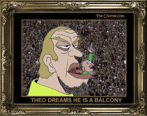 Theo dreams he is a balcony