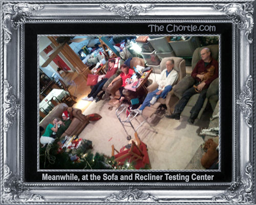 Meanwhile, at the sofa and recliner testing center