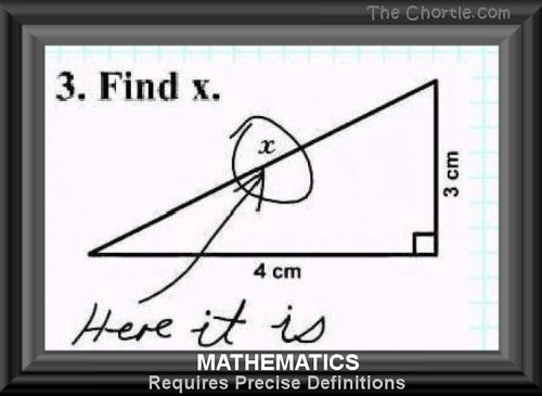 Mathematics requires precise definitions. 