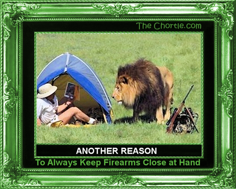 Another reason to always keep firearms close at hand.