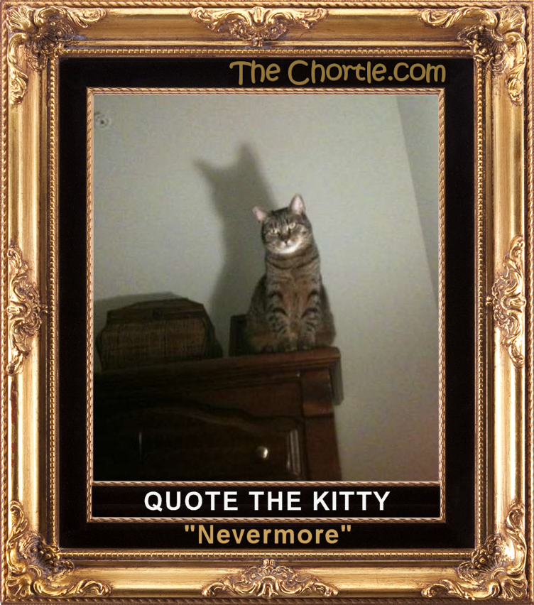 Quote the Kitty.  "Nevermore."