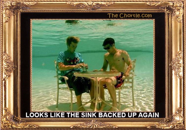 Looks like the sink backed up again